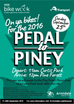 Pedal to Piney 2016 poster