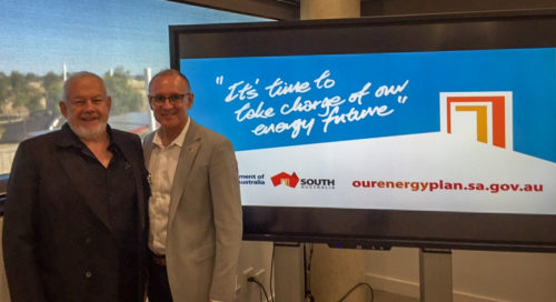 National President Steve Blume with Premier Weatherill at today's announcement